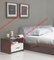 Modern italian fabric upholstery pad for gloss bedroom furniture by bed and nightstand