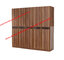 Luxury Aparment Bedroom Furniture by big pull out doors in wall Wardrobe in MDF melamine with walnut solid edged
