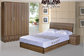 Cheap  style rent Apartment home furniture melamine plate bed 1.2m- 1.5m-1.8 m light walnut color