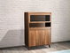 2017 New walnut wood Bespoke Furniture Storage Cabinet Display Shelves with Glass door