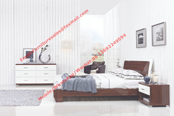 Fashion Brilliance latest bedroom suite furniture designs in high glossy painting melamine