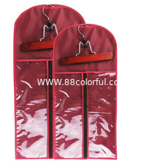 China Custom wig bag pvc hair extension packaging silk bag and wooden hanger can print logo.Size 29CM*65CM. supplier