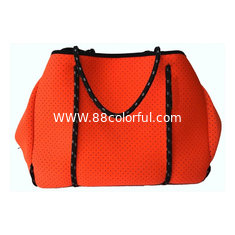 China factory custom perforated neoprene beach bag. 3.5mm neoprene,  size is  41cm x 28cm x 25.5 cm supplier