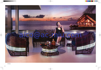 China high class rattan sofa wicker luxury hotel sofa garden sofa set supplier