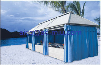 China China outdoor gazebos restaurant tent beach canopies rattan tents 1112 supplier