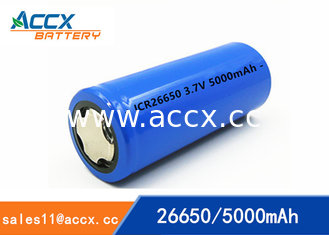 China LED battery 3.7V 5000mAh ICR26650 li-ion battery with msds, un38.3 supplier