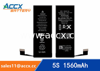 China ACCX brand new high quality li-polymer internal mobile phone battery for IPhone 5S with high capacity of 1560mAh 3.8V supplier