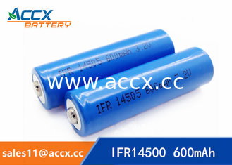 China shaver battery lithium ifr14500 3.2v 600mAh AA rechargeable battery supplier