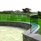 Arched Tempered Glass Curved Glass Balustrade Aluminum Railing