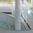 Arched Tempered Glass Curved Glass Balustrade Aluminum Railing