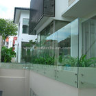 Customized Glass Decking Standoff Railing with Stainless Steel Handrail