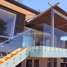 Customized Glass Decking Standoff Railing with Stainless Steel Handrail