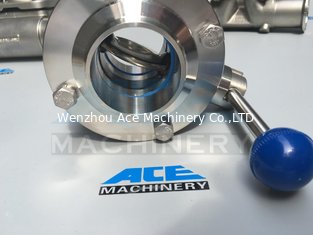 China Sanitary Stainless Steel Butterfly Valve with Weld Ends (ACE-DF-2D) supplier