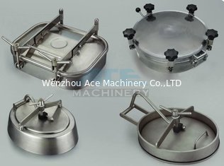 China Stainless Steel Tank Manhole Cover With Sight Glass Stainless Steel Pressure Manway supplier