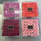 custom made cheap wholesale plastic rose acrylic flower box design