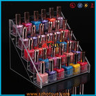 muti-tier desktop acrylic nail polish holder, lucite makeup organizer, perspex nail polish display stand