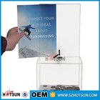 customized hot sale clear acrylic donation box with locks high quality