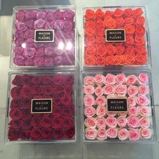 Beautiful transparent acrylic flower box,custom made display acrylic flower box