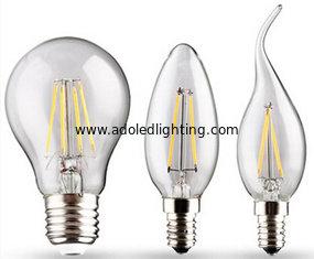 China Edision COB lamp LED Filament Bulb Candle Light E27 E14 End Cap Glass cover supplier