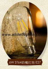 China 6W Edison ST64 C35 A60 LED Filament Bulb Candle Light E27 Sapphire substrate dimmable supplier
