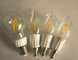 Edision COB lamp LED Filament Bulb Candle Light E27 E14 End Cap Glass cover supplier