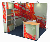 Aluminum Frameless Custom Exhibit Booths , EZY Set Exhibition Display Stands