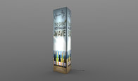 6/ 8 / 10 Ft Fabric Exhibition Stands , Triangle Tower LED Lite Fabric Banner