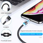 1M Cell Phone 3 In 1 Magnetic Braided Charging Micro Magnetic Usb Cable High Quality 3 in1 Fast Charger Cable Line