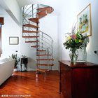 indoor carton steel frame modern design stainless steel spiral staircase stairs
