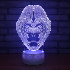 China new gift item 3D acrylic led small night light led light, small led table lamp  with 7 colors and crackle base supplier