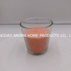 China Orange fragrance home decoration stand glass filled candle wholesale supplier