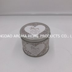 China 140g Travel tin soy candles in a tin with color label tin can candle holders supplier