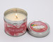 Grape Wine Art Candle Custom Paraffin Wax Scented Tin Candle with color label supplier