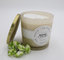 Straight Cup Spraying Coloured Label Environmentally Friendly Vanilla Scented Candles With Metal Lid supplier