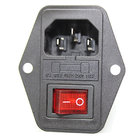 C14 recessed socket with switch