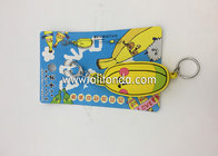 Amazon hot sale stationery gift soft pvc cartoon animal cover retractable banana shape fruit ID badge reel