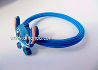 Custom lovely blue cute hair bands with rabbits dogs animal shape flexible hair bands for children little baby