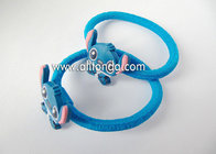 Custom lovely blue cute hair bands with rabbits dogs animal shape flexible hair bands for children little baby
