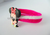 Children girls hair rope custom with multi color cartoon figures hair rope ties for promotion