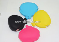 Custom funny silicone rubber makeup cosmetic bag with buttons