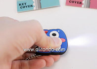 Factory supply cartoon character pvc plastic key cover with led light