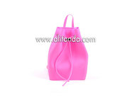 Soft fashion silicone backpack children girls shoulders bag custom and whoelsale with rainbow pink blue red color