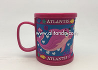 Eco-friendly whale sea animal image design custom soft pvc 3D embossed silicone mug for children