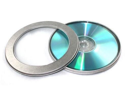 China round metal CD case with clear window supplier