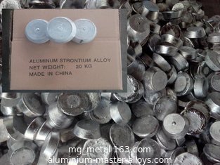 Strontium-aluminum alloy AlSr 10% 15%, structural modifier for hypoeutectic aluminum-silicon alloys