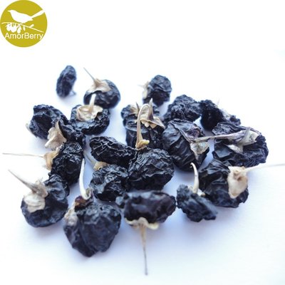 China Amorberry Organic Wild Black Goji Berry Dried Lycii Wolfberry China Herbal Tea Green Food supplier
