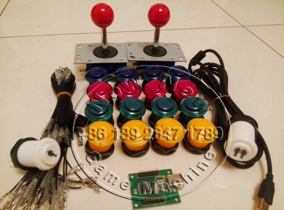 High Quality Zippyy Zippy Joystick Arcade Push Button Kits USB Interface/encoder/board DiY Bundles Set For Building Game