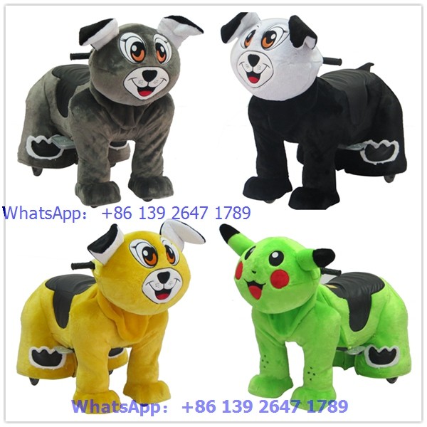 Popular in the kids park catoon animal plush stuffed unique ride on toys