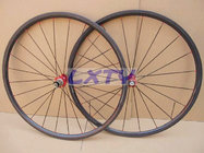 24T 20.5mm Tubular carbon fiber bicycle wheels with 3k glossy with DT350s hubs