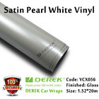 Satin Pearl White Car Wrapping Vinyl Film - White & Green Glitter